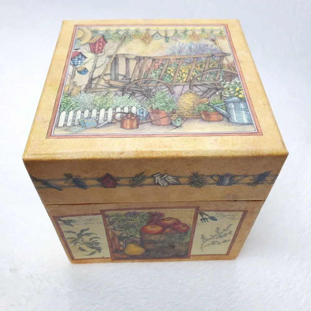 Small Decorative Storage Box Garden Seasonal Herbs Bob's Boxes Gift Box